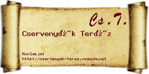 Cservenyák Teréz névjegykártya