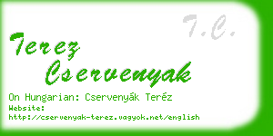 terez cservenyak business card